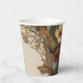 フローラヴィンテージ結婚アールヌーボー 紙コップ (裏面)