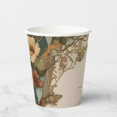 フローラヴィンテージ結婚アールヌーボー 紙コップ (正面)