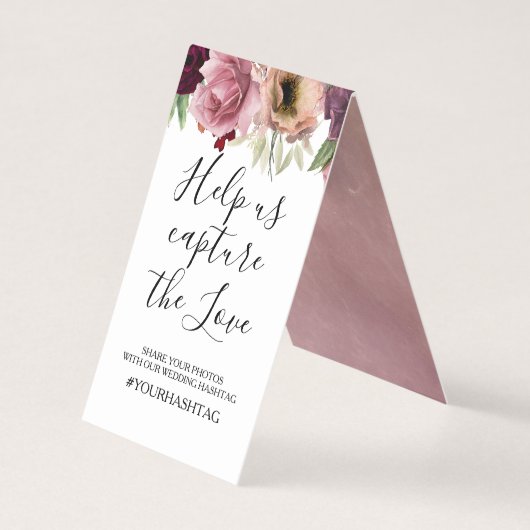 フローラヴィンテージ結婚式の写真ハッシュタグ (正面)