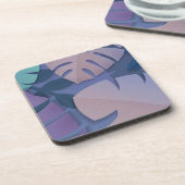 フローラヴィンテージ絵画自然カラフル コースター (左側)