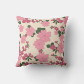 フローラヴィンテージ花壁紙ピンク装飾用クッション クッション (裏面)
