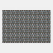 フローラヴィンテージ菊の花モリス模様 ラッピングペーパーシート (正面3)