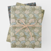 フローラヴィンテージ菊の花モリス模様 ラッピングペーパーシート (インサイチュ)