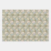 フローラヴィンテージ菊の花モリス模様 ラッピングペーパーシート (正面)