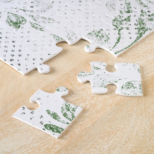 フローラヴィンテージ裁縫パーソナライズされた機 ジグソーパズル (側面)