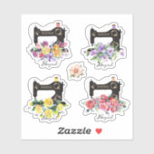 フローラヴィンテージ裁縫機のステッカーセット シール (シート)