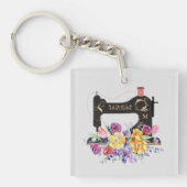 フローラヴィンテージ裁縫機械モノグラムキーチェーン キーホルダー (正面)