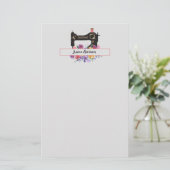 フローラヴィンテージ裁縫機械モノグラム 便箋 (スタンド正面)