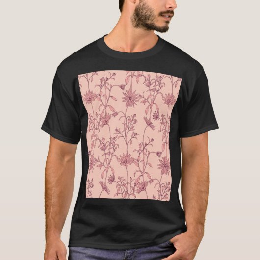 フローラヴィンテージ要素、シームレスな背景。 Tシャツ (正面)