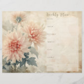 フローラヴィンテージ週間プランナースクラップブック紙 (正面)