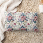 フローラヴィンテージ開花模様の枕カバー ランバークッション (ブランケット)
