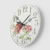 フローラヴィンテージ |アンティーク水彩 ラージ壁時計 (傾斜)