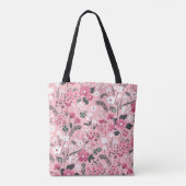 フローラヴィンテージ:トレンディーシームレスなパターン。 トートバッグ (裏面)