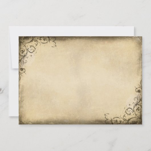 フローラヴィンテージ – ピンク牡丹結婚式招待状 招待状 (裏面)