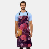 フローラヴィンテージ：秋のガーデンスプレンダー エプロン (着用した状態)