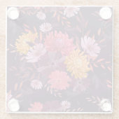 フローラヴィンテージ：秋のガーデンスプレンダー ガラスコースター (裏面)