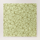 フローラヴィンテージ：美しい背景イラストレーション ジグソーパズル (横)