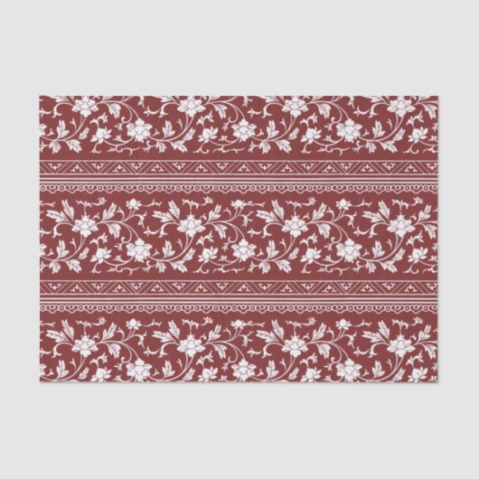 フローラヴィンテージChinoiserie赤い切り離し 薄葉紙 (正面)