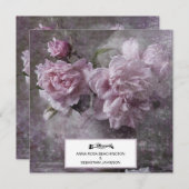 *~*フローラヴィンテージPony AR23 QR RSVP 結婚 招待状 (正面/裏面)