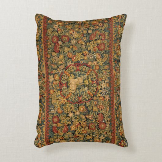 フローラ一角模様 アクセントクッション (正面(垂直))