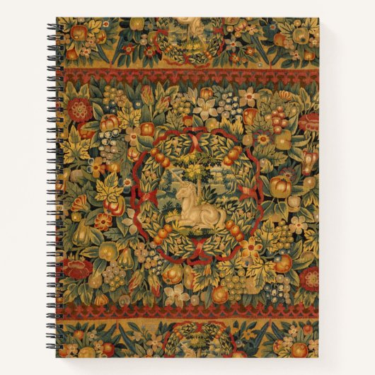 フローラ一角模様 ノートブック (正面)