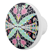 フローラ万華鏡のように千変万化するパターンデザイン セラミックノブ (右)