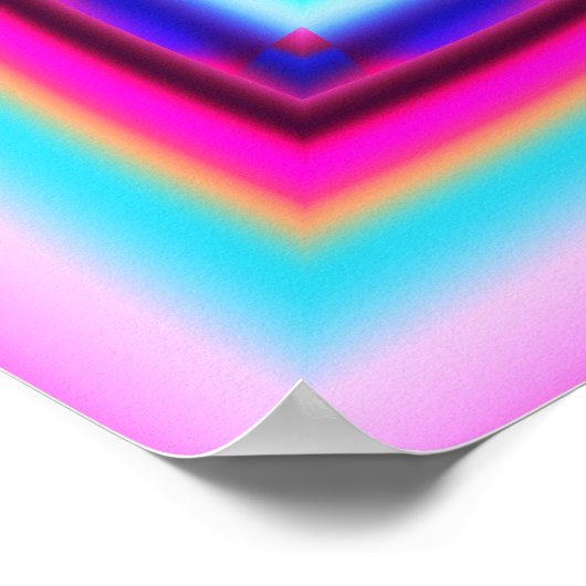 フローラ万華鏡のように千変万化するパターンフラクタルウォラートポスター ポスター (角)