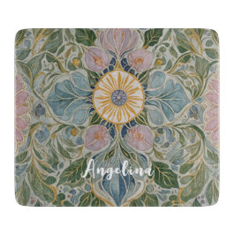 フローラ万華鏡のように千変万化するパターン パーソナライズされた カッティングボード