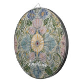 フローラ万華鏡のように千変万化するパターン パーソナライズされた ダーツボード (正面右)