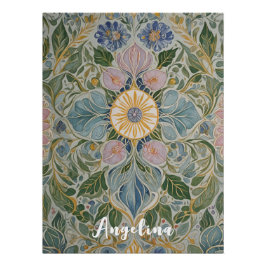 フローラ万華鏡のように千変万化するパターン パーソナライズされた ポスター