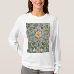 フローラ万華鏡のように千変万化するパターン パーソナライズされた Tシャツ
