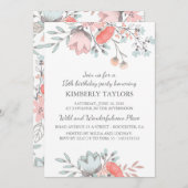 フローラ三日熱パーティーヴィンテージ 招待状 (正面/裏面)