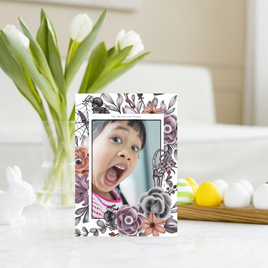 フローラ不気味ハロウィーン誕生日パーティー写真 カード