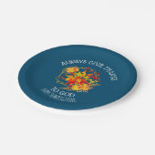 フローラ与え常に感謝していキリスト教の感謝祭 ペーパープレート (アングル)