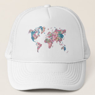 フローラ世界地図 キャップ