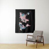 フローラ世界地図 タペストリー (インサイチュ)