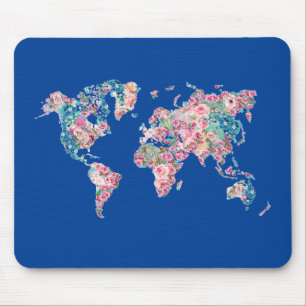 フローラ世界地図 マウスパッド