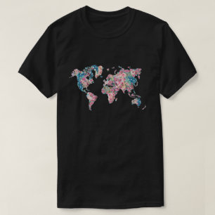 フローラ世界地図 Tシャツ