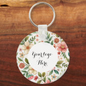 フローラ両面ロゴQRコードキーチェーン キーホルダー (正面)