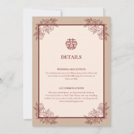 フローラ中国のの結婚詳細・エンクロージャ・カード セーブザデート