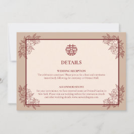 フローラ中国のの結婚詳細・エンクロージャ・カード セーブザデート