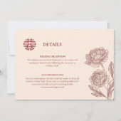 フローラ中国のの結婚詳細・エンクロージャ・カード セーブザデート (正面)