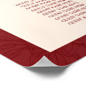 フローラ中国のの結婚9テーブル座席表 ポスター (角)