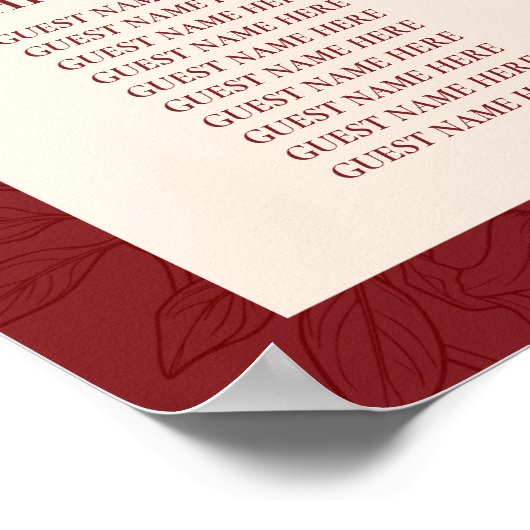 フローラ中国のの16台の座席表 ポスター (角)