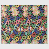 フローラ中国のパターンのラップ紙 ラッピングペーパー (フラット)