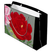 フローラ中国のレッド及びピンク抱き枕 ラージペーパーバッグ (裏面アングル)