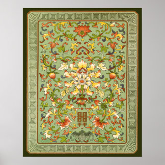 フローラ中国の牡丹絵巻 ポスター