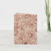 フローラ中国の英語の折り畳み結婚式招待状 案内状 (裏面)