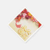 フローラ中国の金ゴールド紙カットラット2020パーティーPN スタンダードカクテルナプキン (角)