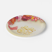 フローラ中国の金ゴールド紙カットラット2020パーティーPP ペーパープレート (アングル)